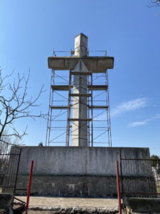 Curatare monument istoric prin sablare abraziva cu nisip pentru indepartare licheni, muschi, mucegai