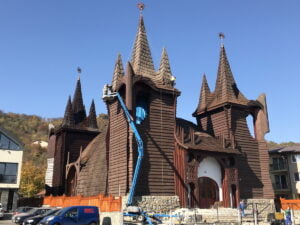 Curatare sablare lemn biserica reformata din Grigorescu, Cluj