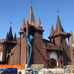 Curatare sablare lemn biserica reformata din Grigorescu, Cluj