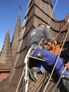 Curatare sablare lemn biserica reformata din Grigorescu, Cluj